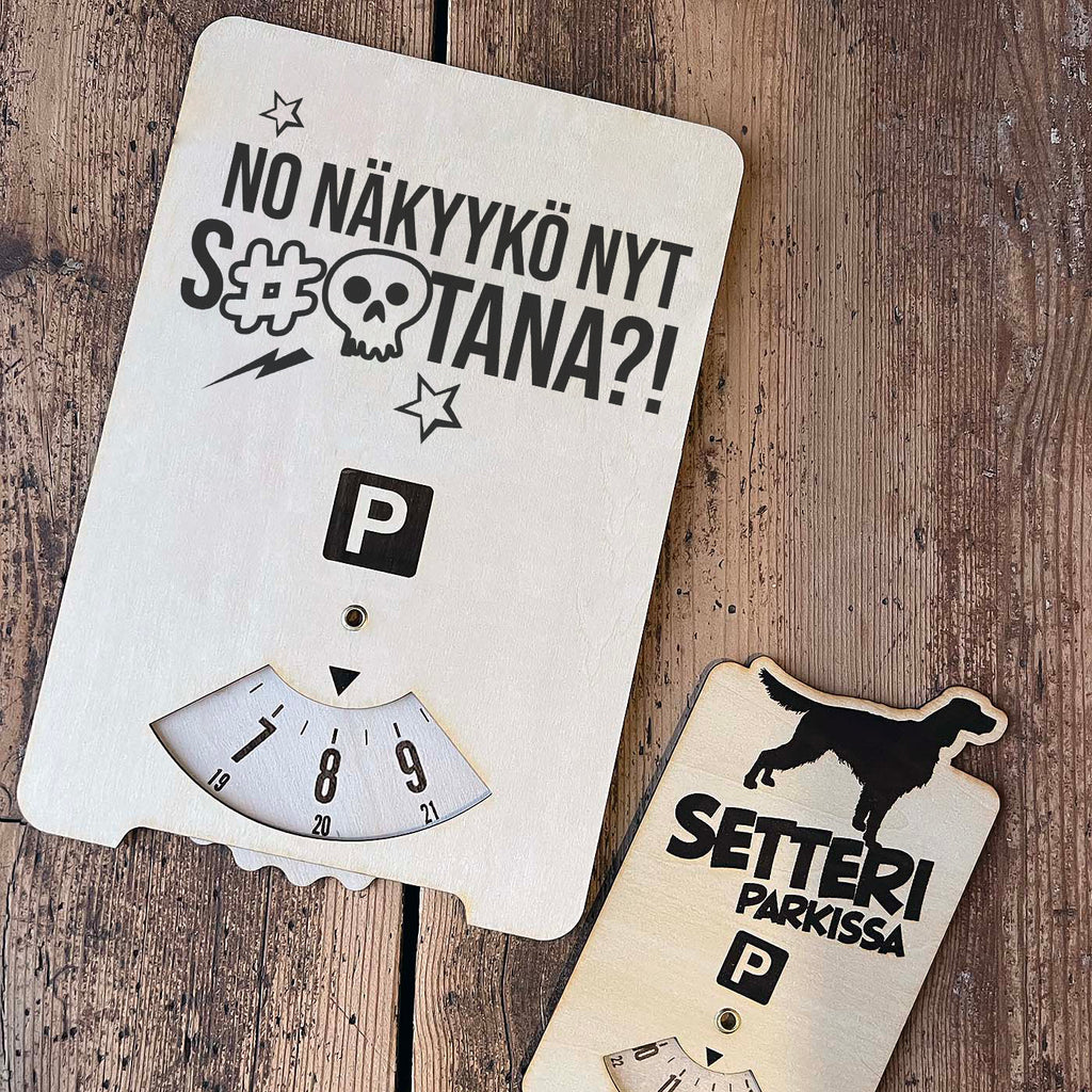 No näkyykö nyt s#@tana?! jätti parkkikiekko